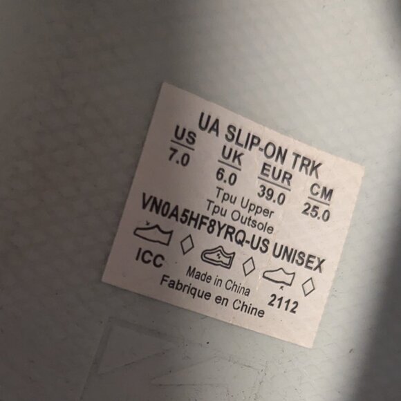 Vans Slip-On TRK Rubber Shoes Checkered Unisex EU 39 Waterproof Light Green - Picture 8 of 9